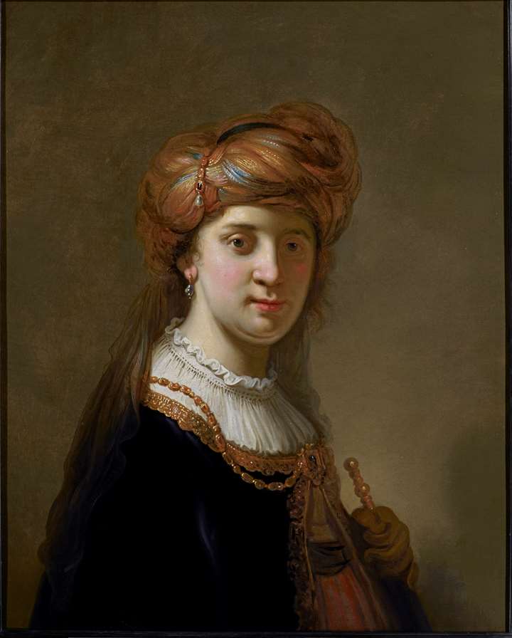 Portrait of a Lady in a turban, half-length